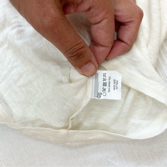 J. Crew Scoop Neck Linen Blend T-Shirt - Picture 7 of 10